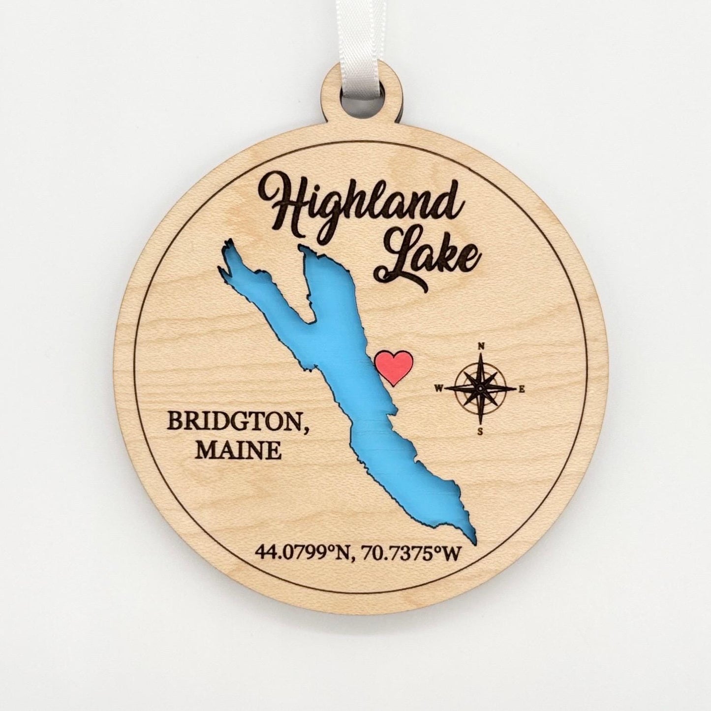 Lake Conroe or Any Lake - Personalized Ornament Gift - Lake House, Wedding, Christmas, Housewarming, Vacation Keepsake, Souvenir