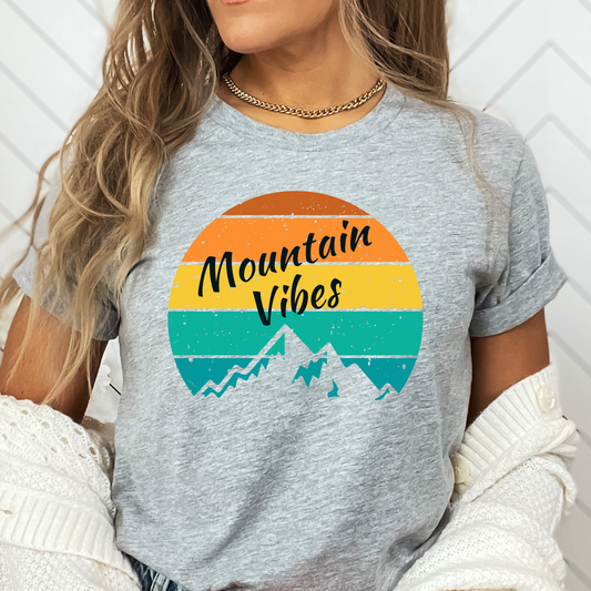 Mountain Vibes Shirt Fall Shirt Retro Mountain Tshirt