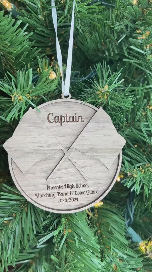 Personalized Color Guard Ornament