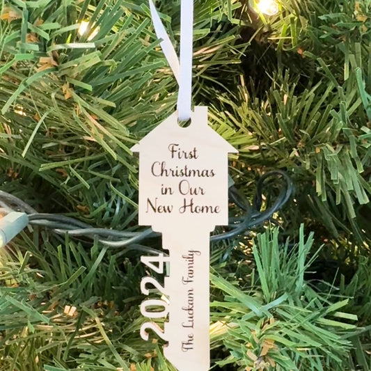 Personalized New Home Key Ornaments