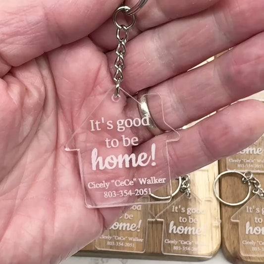 Branded Realtor Keychains - Closing Keychain - Open House Marketing