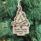 Personalized Camping Trip Family Ornament - Camp Fire - Hiking Vacation Souvenir
