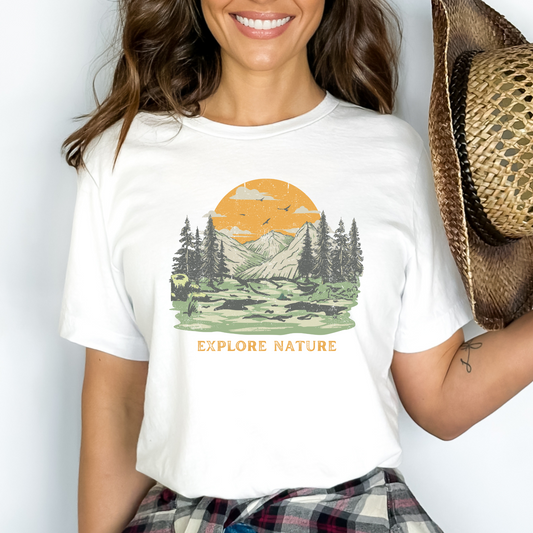 Explore Nature Shirt Mountain Shirt Hiking Shirt Camping Shirt Get Outside Tshirt