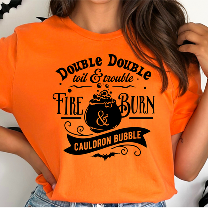 Halloween Shirt Double Double Toil and Trouble Shirt