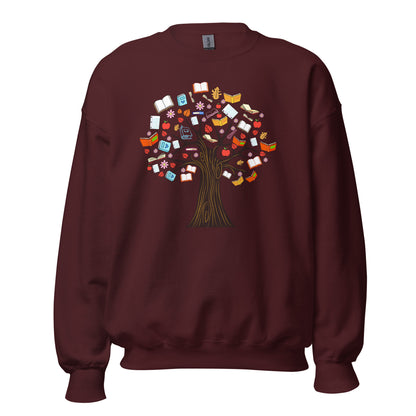 Book Tree Sweatshirt Librarian Gift Bookish Sweatshirt