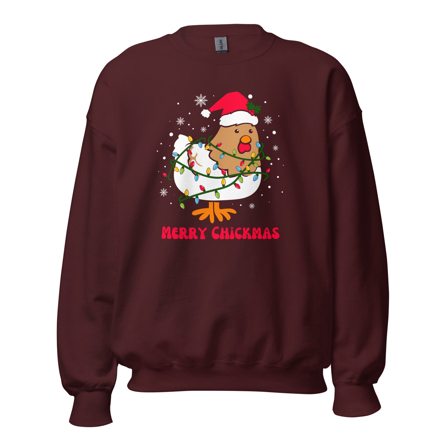 Chicken Christmas Sweatshirt Merry Chickmas