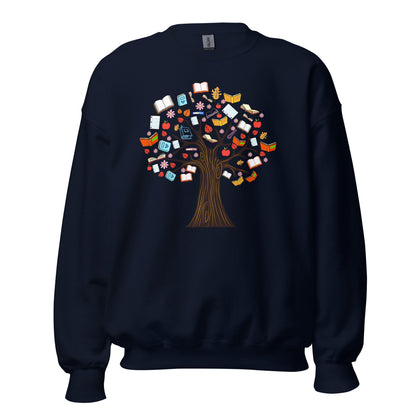 Book Tree Sweatshirt Librarian Gift Bookish Sweatshirt