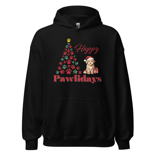 Dog Christmas Hoodie Happy Pawlidays Sweatshirt