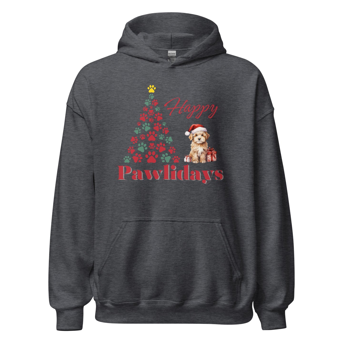 Dog Christmas Hoodie Happy Pawlidays Sweatshirt