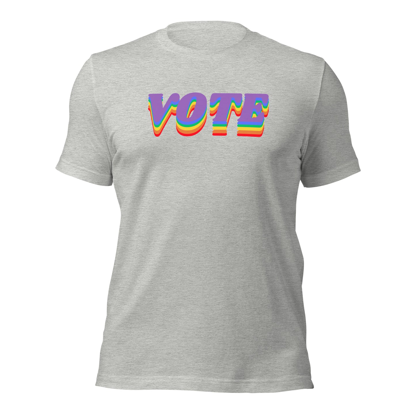 VOTE Shirt Rainbow Colors Voting Tee