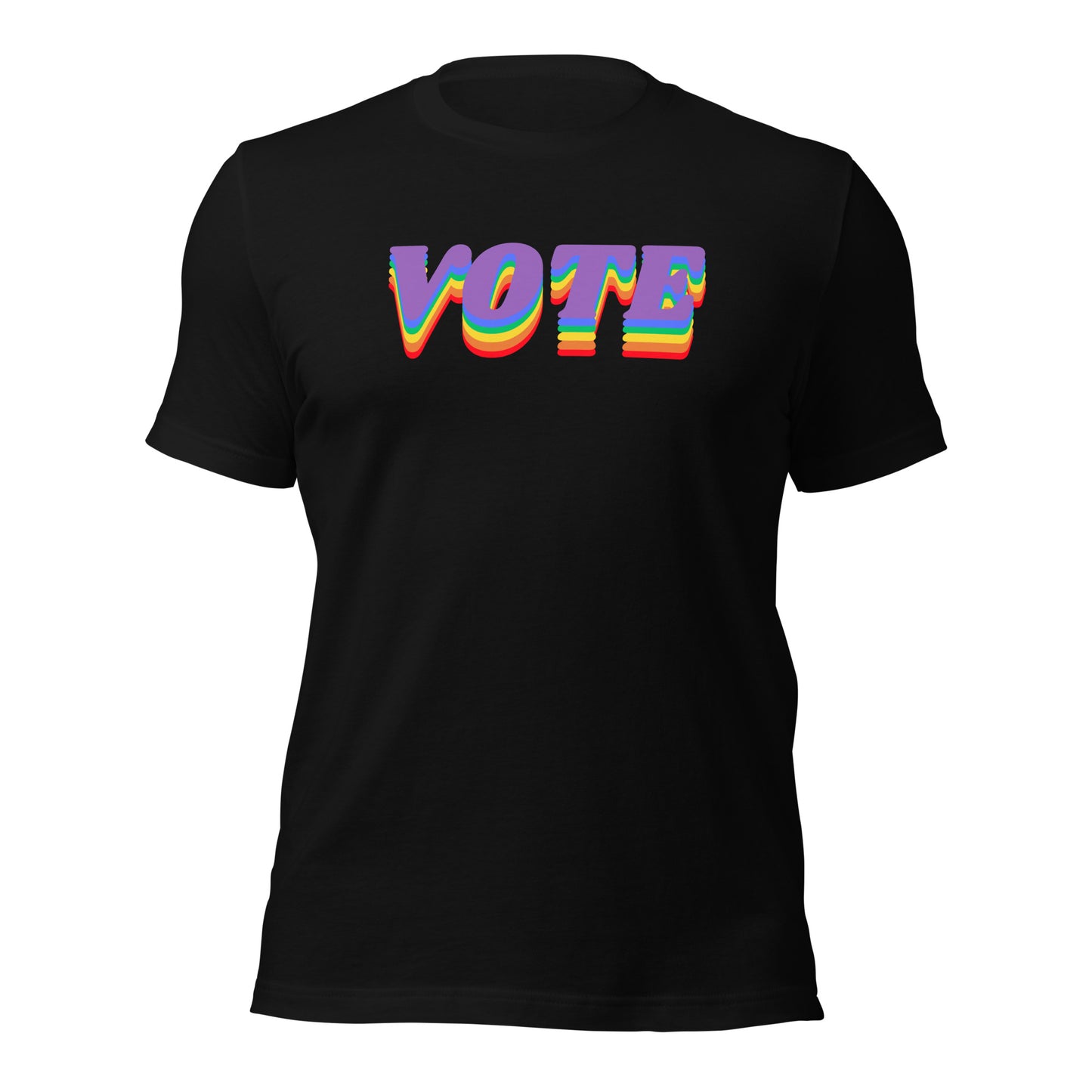 VOTE Shirt Rainbow Colors Voting Tee