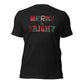 Merry & Bright Christmas Shirt Festive Holiday Tee