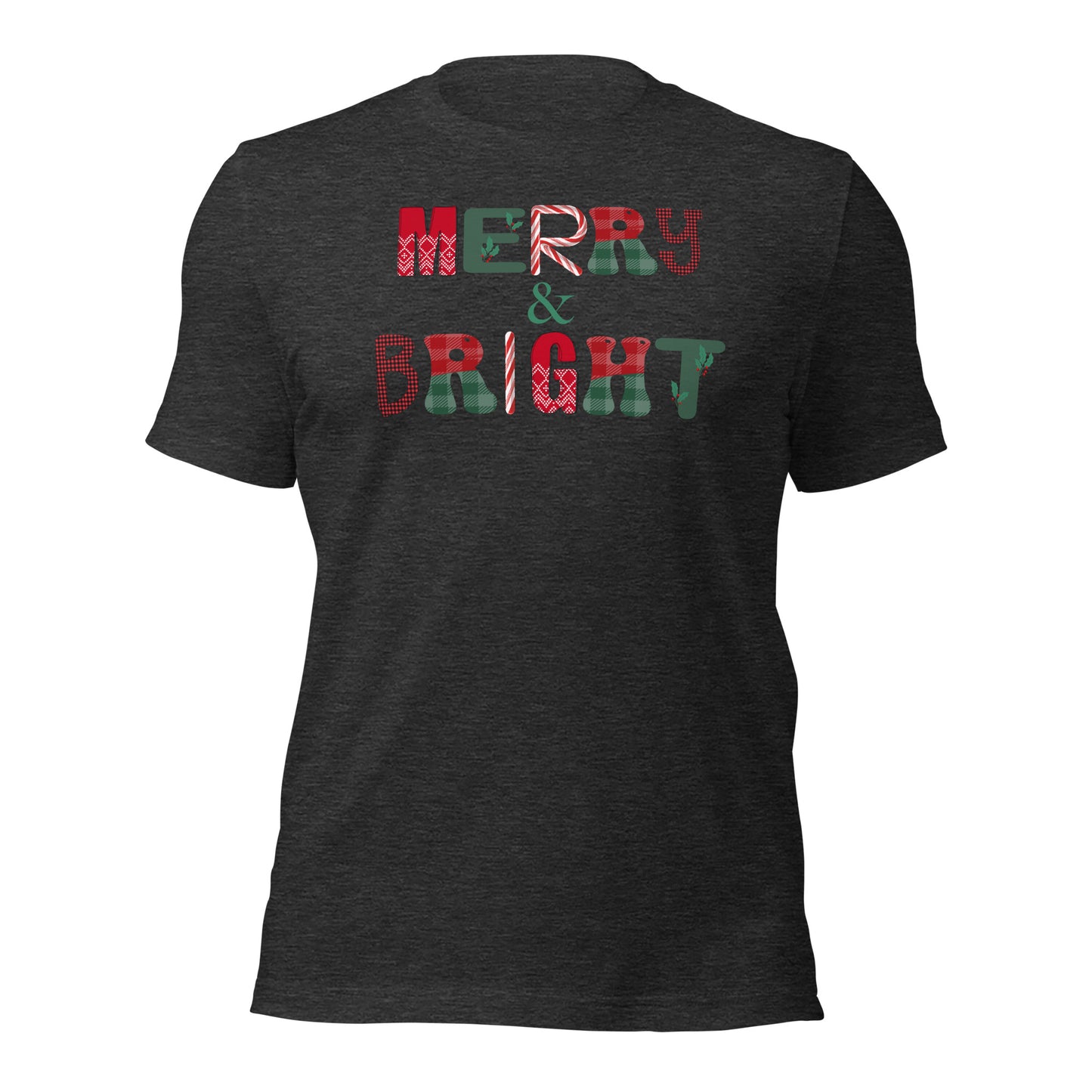 Merry & Bright Christmas Shirt Festive Holiday Tee