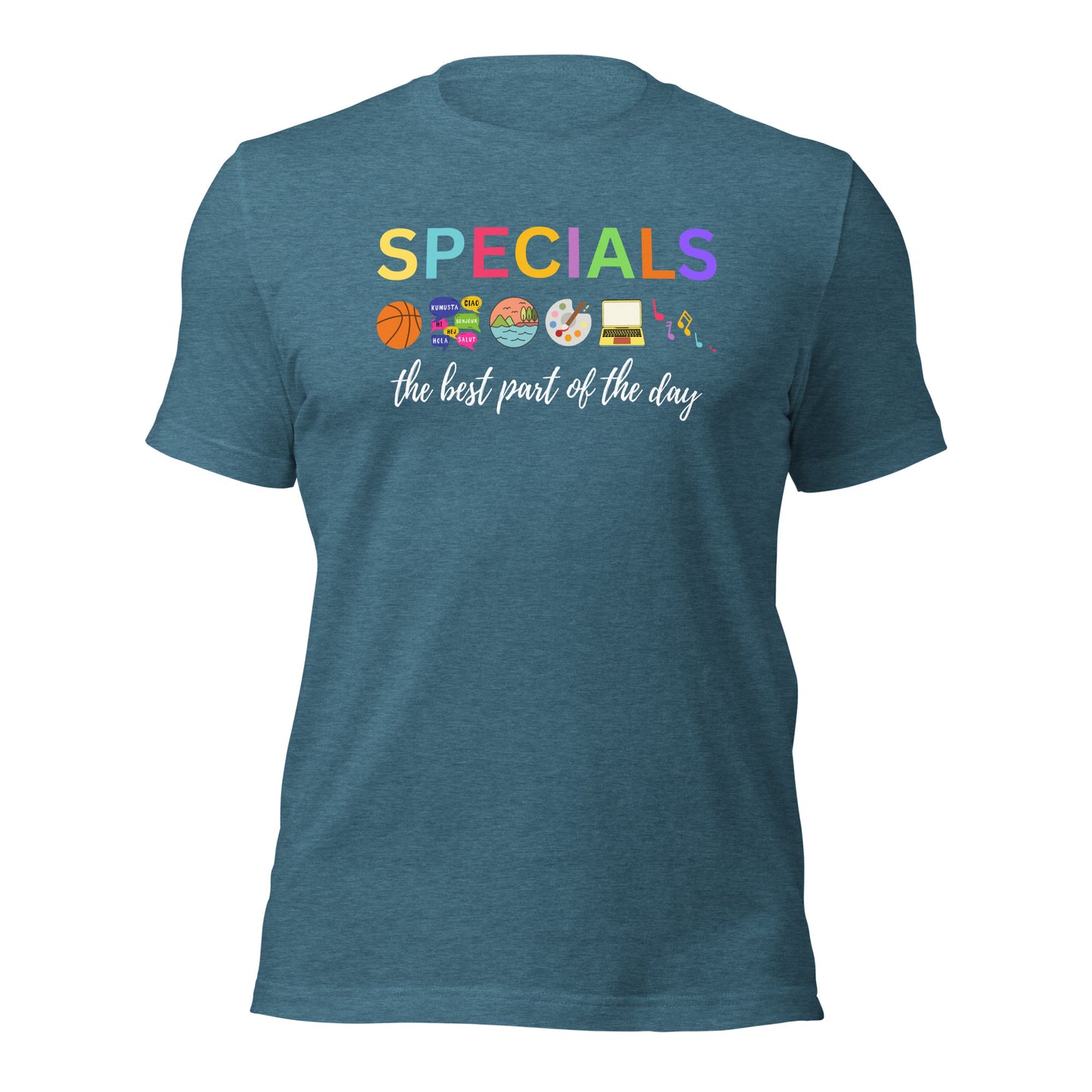 Specials Teacher Team Shirt: Art, Music, PE, Library/Media, Language/Spanish, Ecology