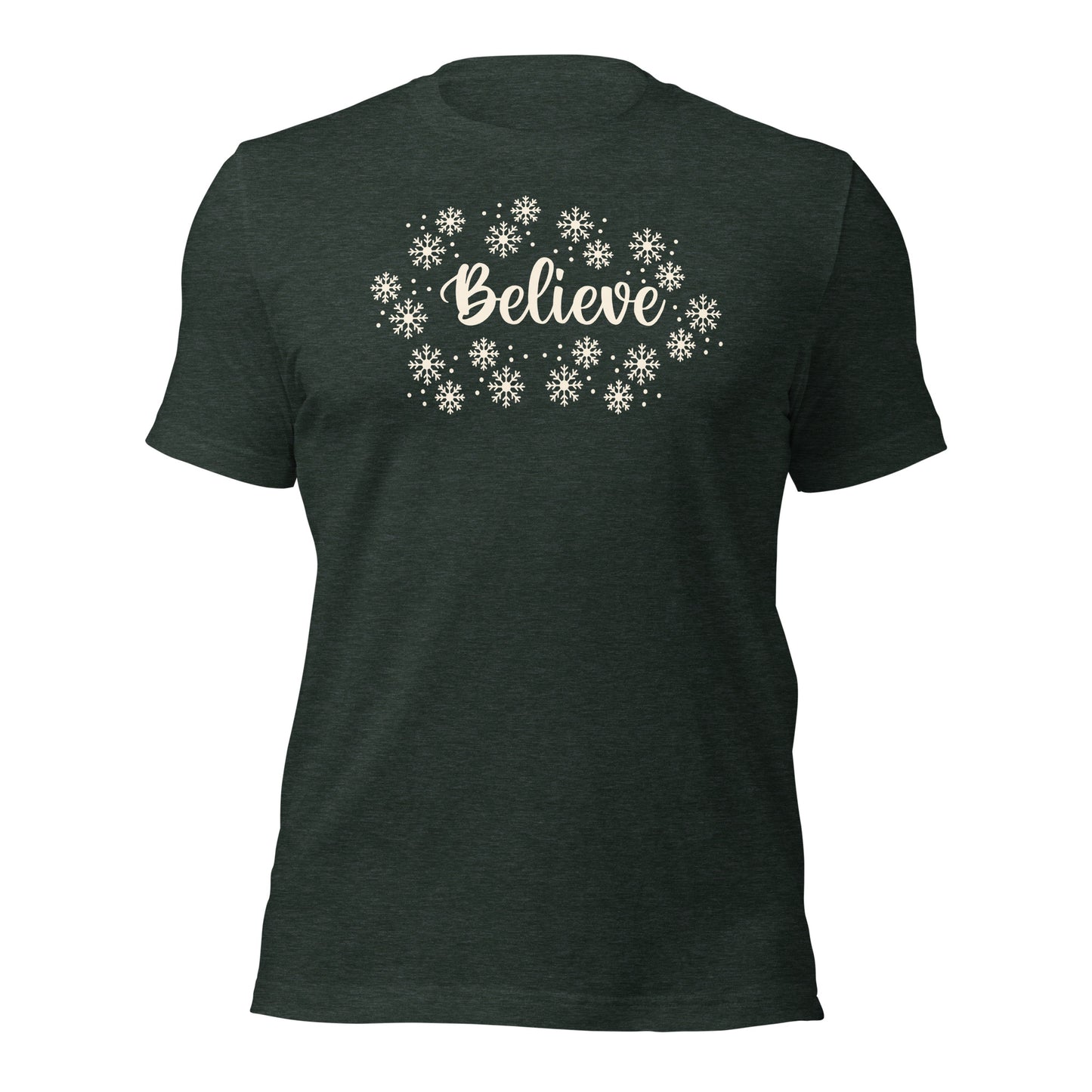 Believe Snowflake Shirt Pretty Christmas Tee