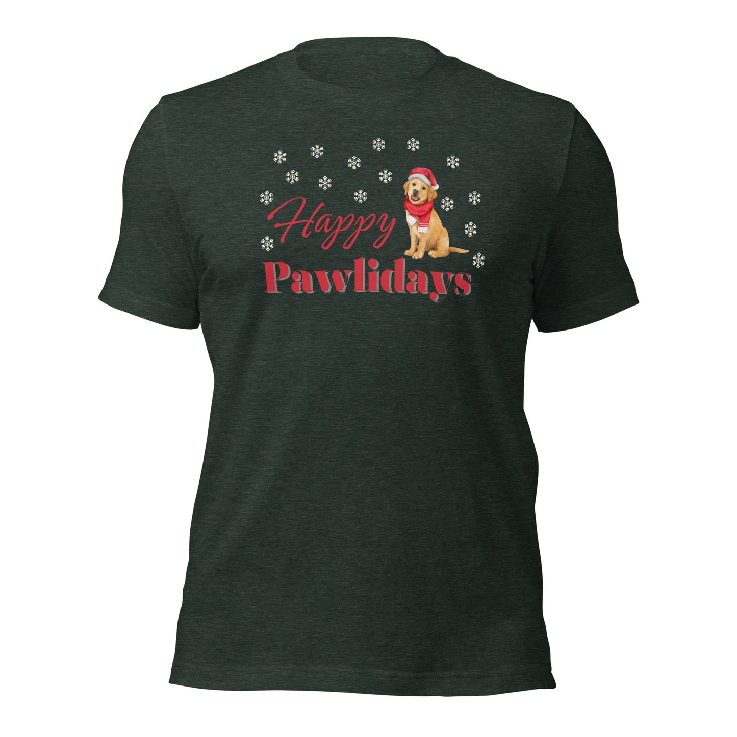 Happy Pawlidays Shirt Christmas Dog Tee