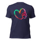 Dog Paw Print Shirt Dog Lover Heart T-shirt