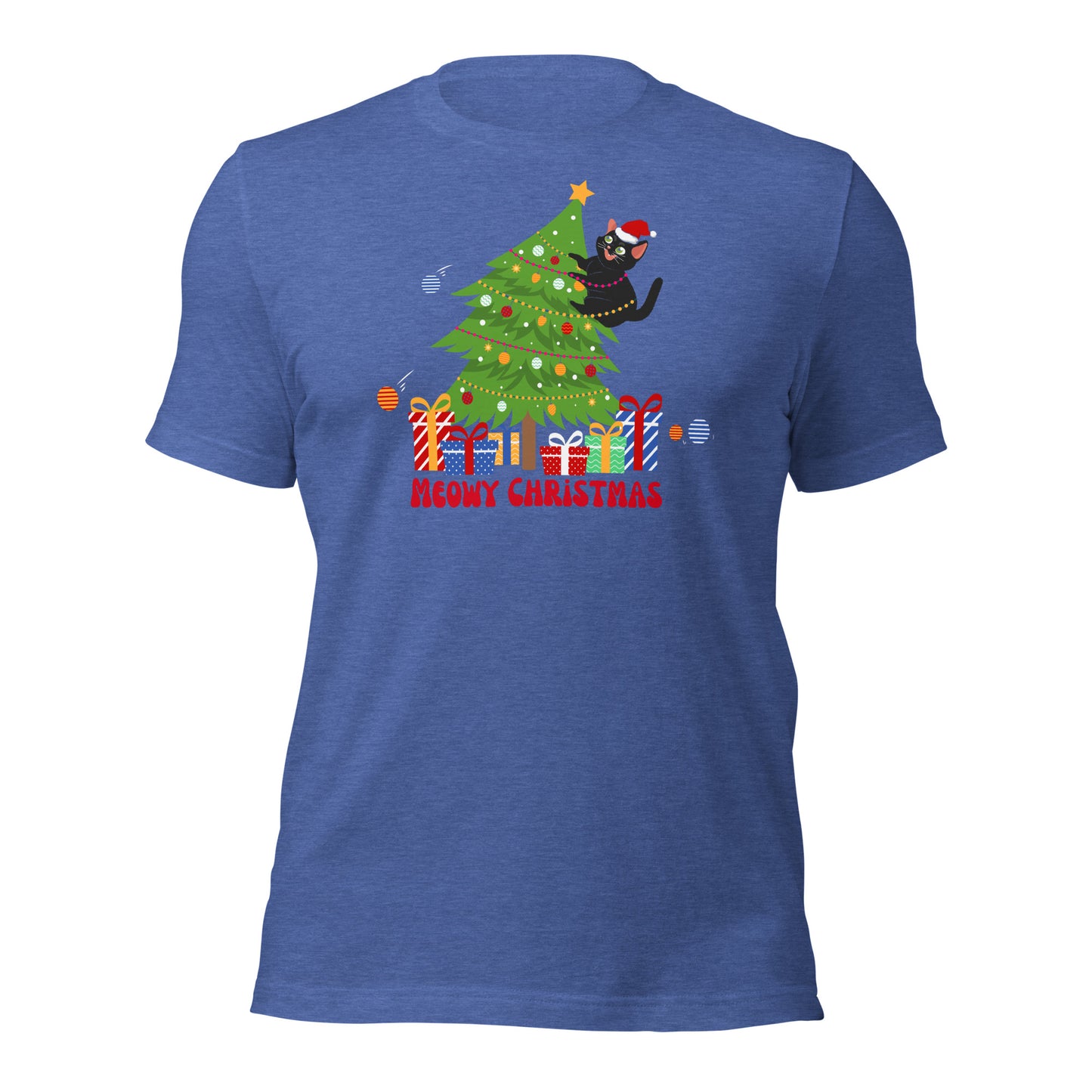 Cat Christmas Shirt Meowy Christmas Tee