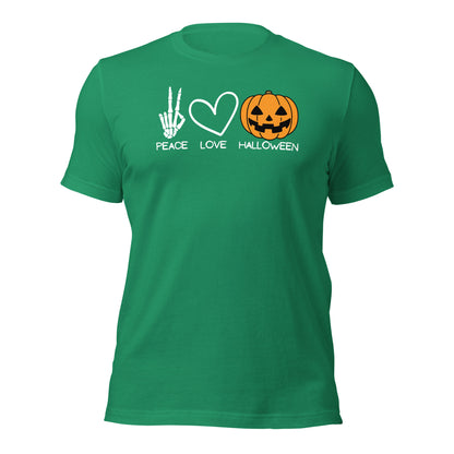 Peace Love Halloween Shirt Skeleton Halloween Shirt