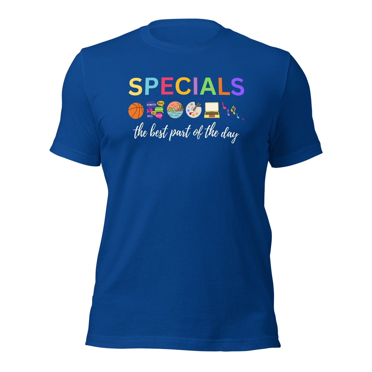 Specials Teacher Team Shirt: Art, Music, PE, Library/Media, Language/Spanish, Ecology