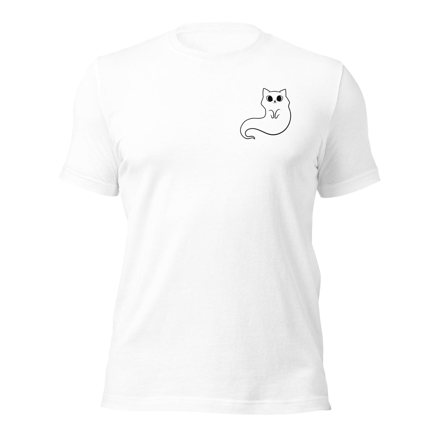 Halloween Shirt Cat Shirt Cute Cat Ghost Tshirt