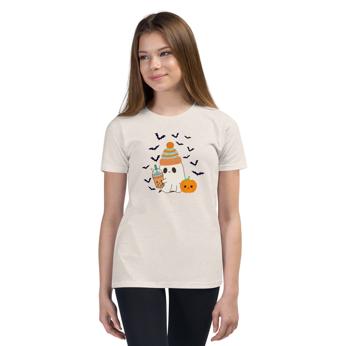 Halloween Ghost Kids Shirt with Coffee Cup