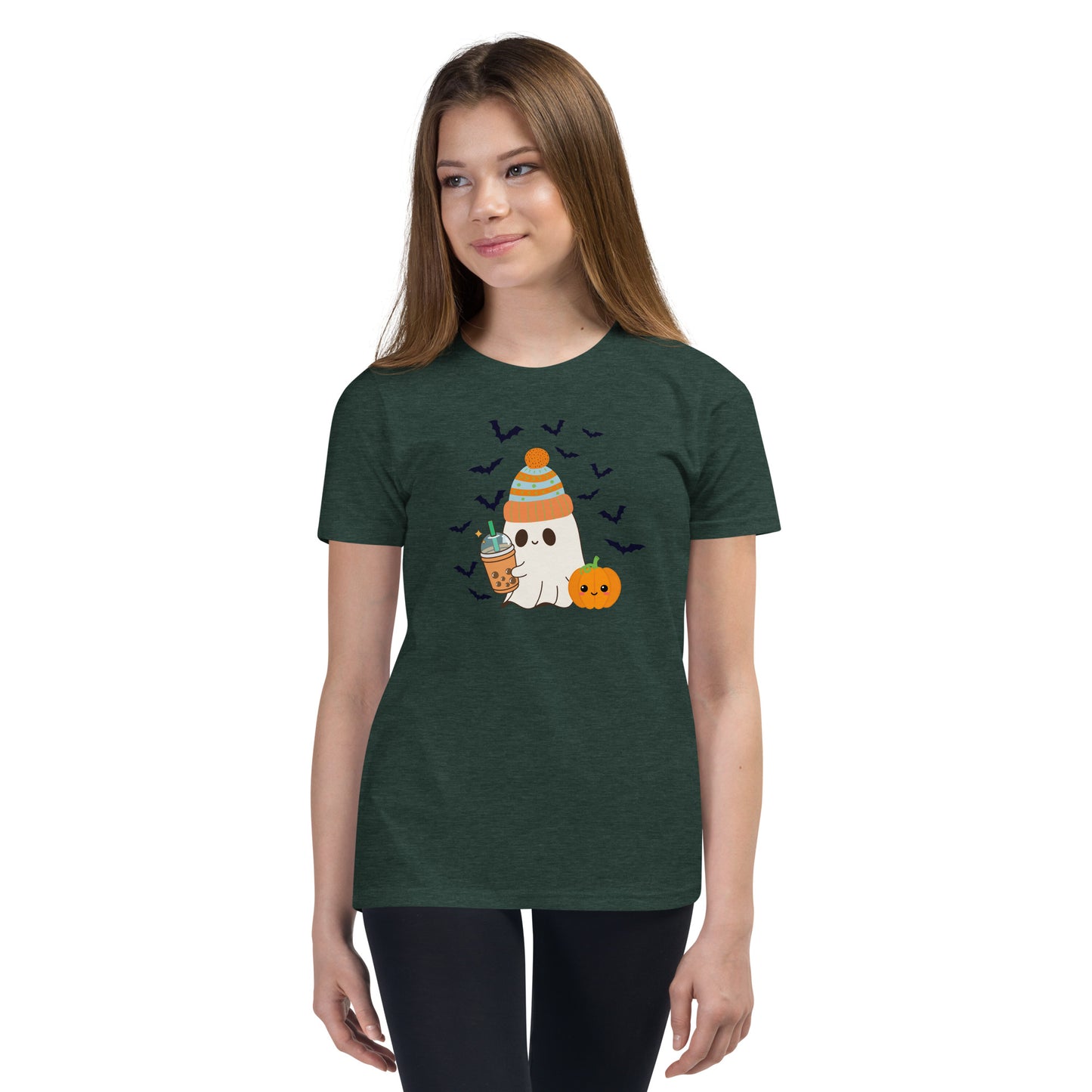 Halloween Ghost Kids Shirt with Coffee Cup