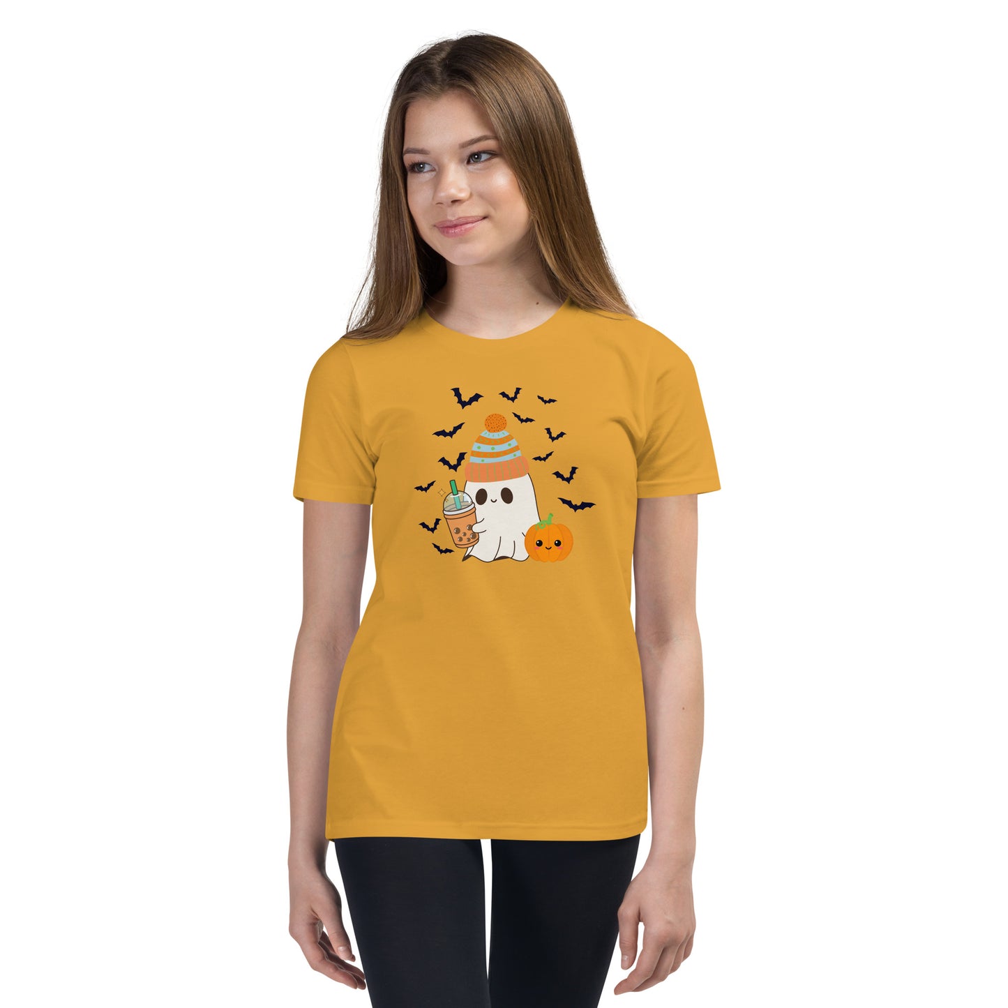 Halloween Ghost Kids Shirt with Coffee Cup