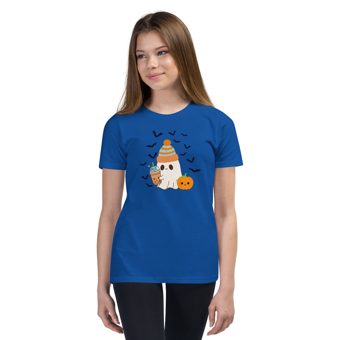 Halloween Ghost Kids Shirt with Coffee Cup