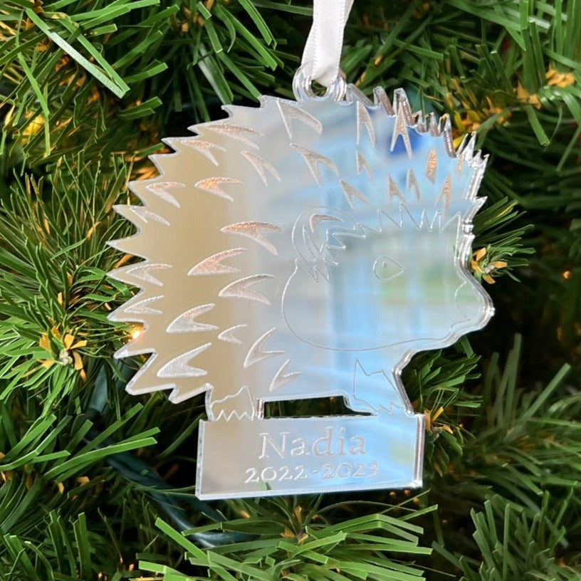 Personalized Hedgehog Ornaments