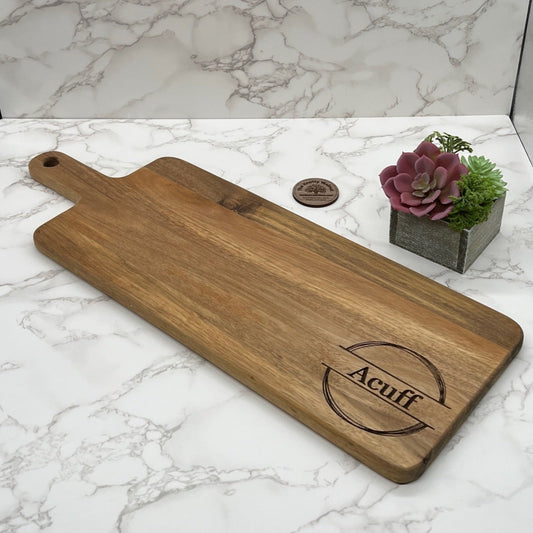 Personalized Cutting Boards and Charcuterie - B-1: 7.25" x 20.5" Acacia