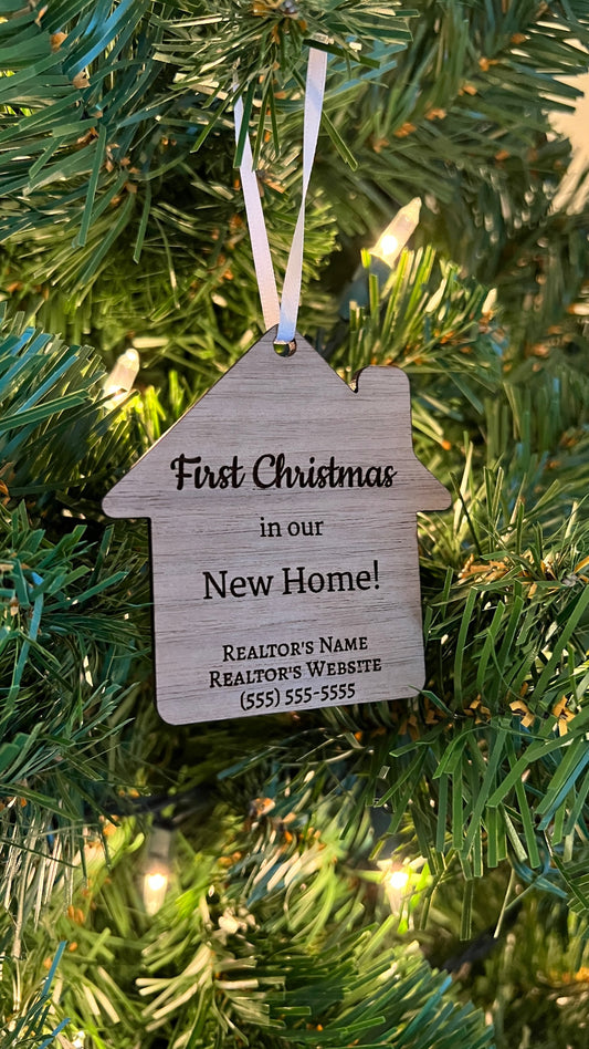 Branded First Christmas in Our New Home Personalized Ornaments!