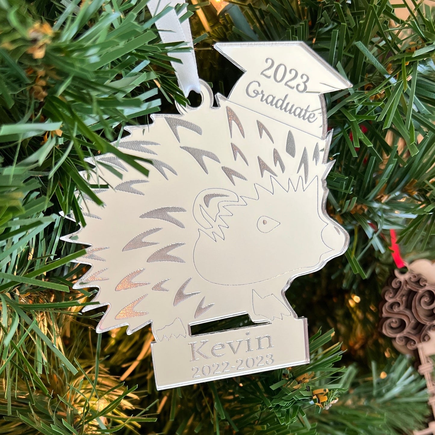 Personalized Hedgehog Ornaments