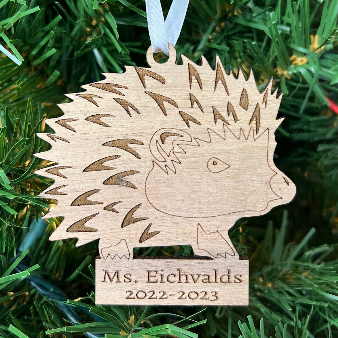 Personalized Hedgehog Ornaments