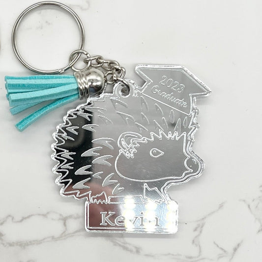 Personalized Hedgehog Keychains / Bag tags