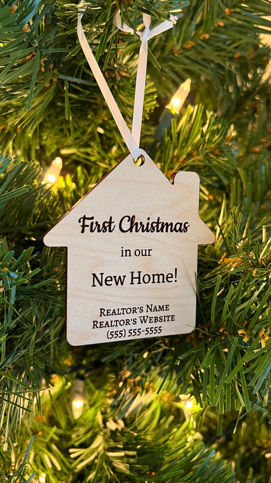 Branded First Christmas in Our New Home Personalized Ornaments!