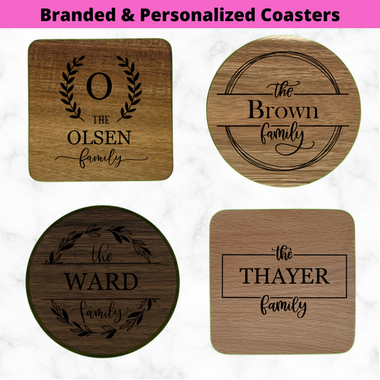 Branded & Personalized Logo Coasters