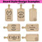 Personalized Cutting Boards and Charcuterie - B-2:  8" x 18" Rubberwood