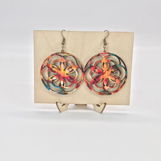 Colorful Mandala Earrings / Multicolor Earrings