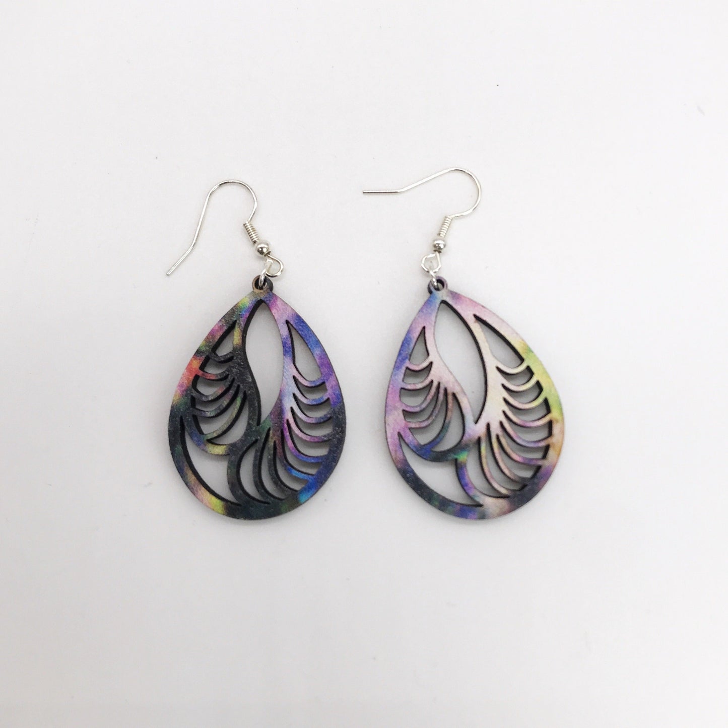 Patterned Feather Earrings