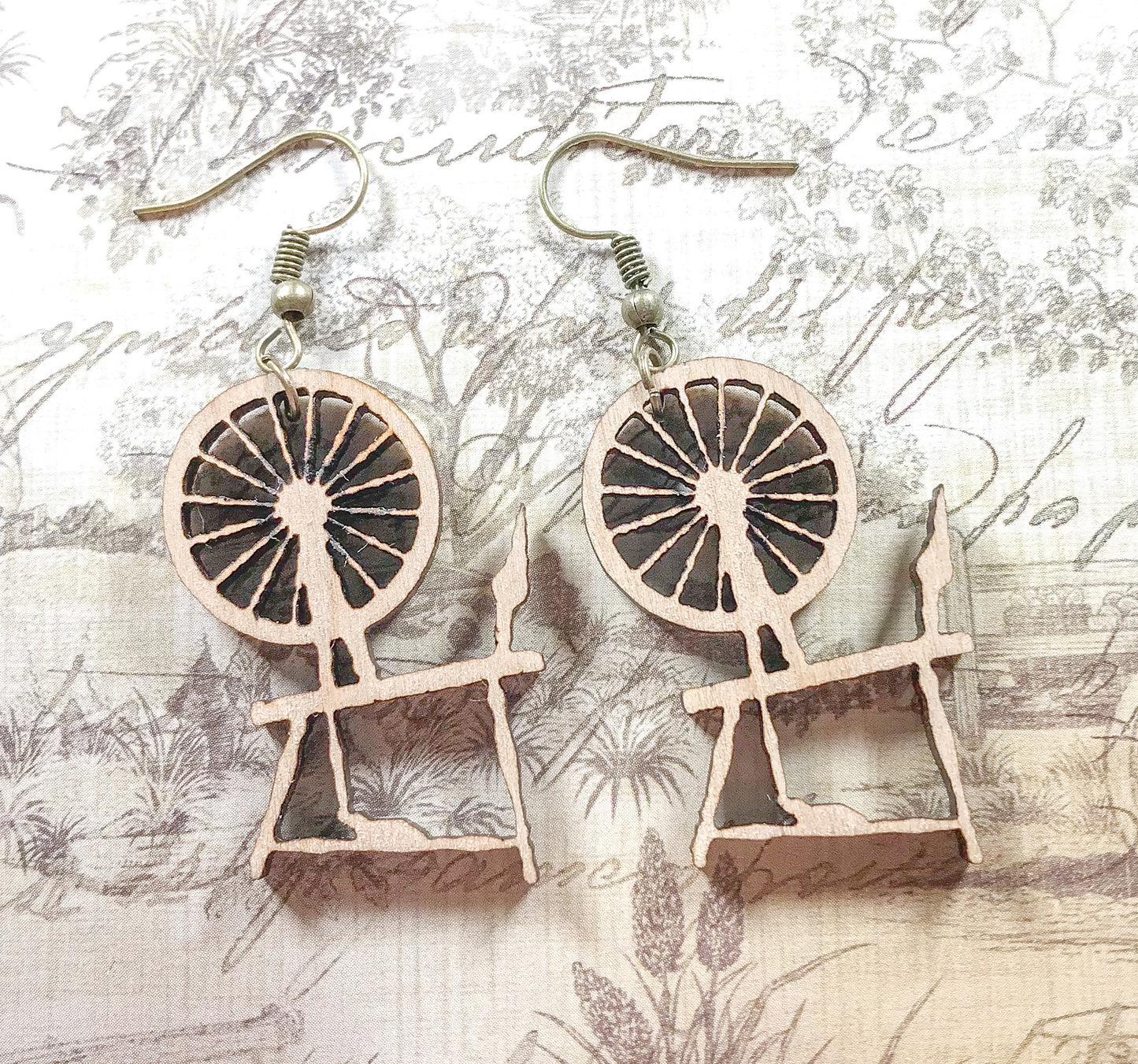 Spinning Wheel Earrings / Sleeping Beauty