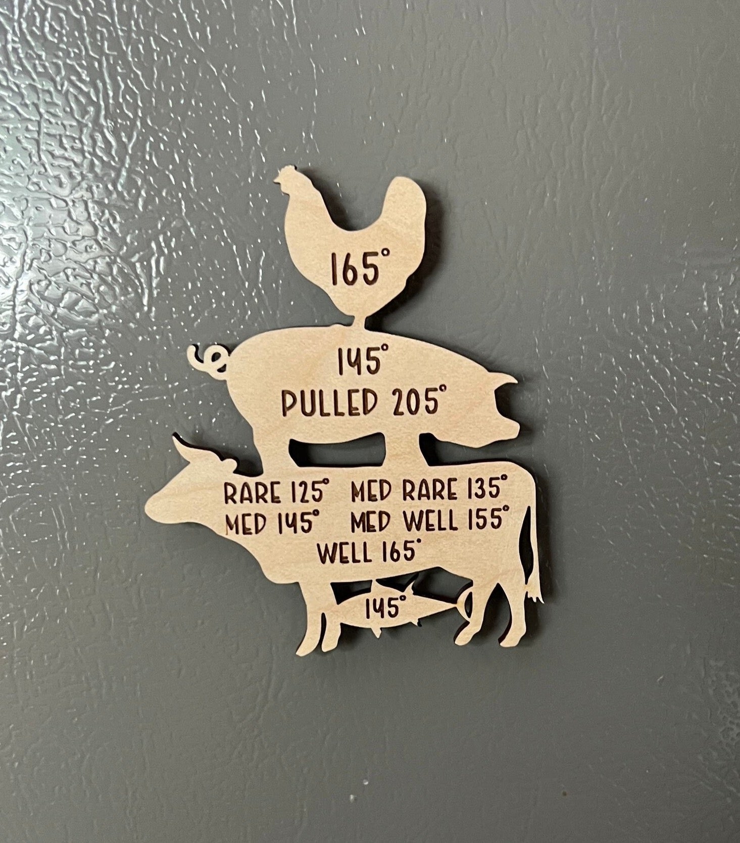 Chicken Pig Cow Meat Fridge Magnet