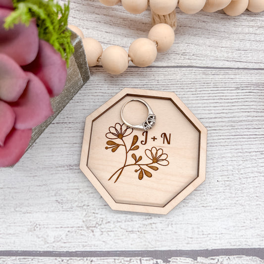 Personalized Ring Tray / Jewelry Dish / Wedding Gift
