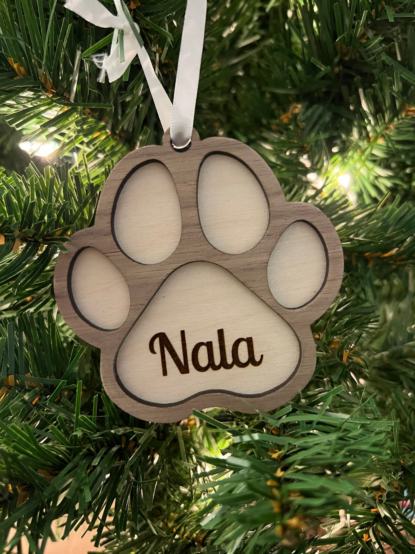 Personalized Pet Ornament / Paw Print Ornament