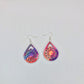 Multi-color Earrings/ Colorful TearDrop Earrings