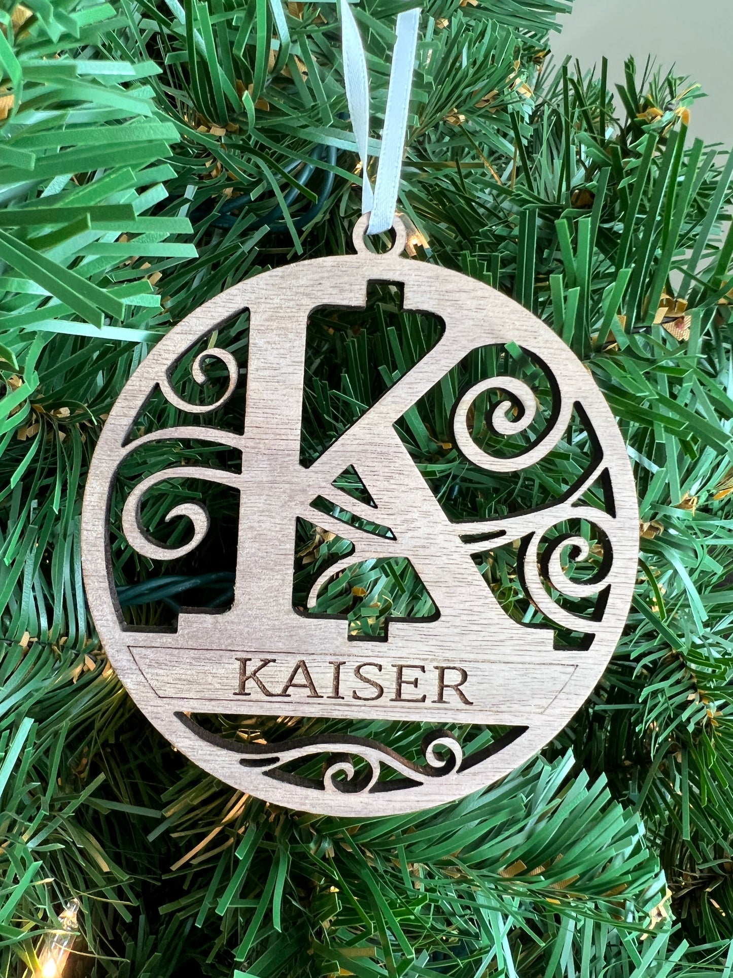 Branded & Personalized Monogram / Family Name Ornament