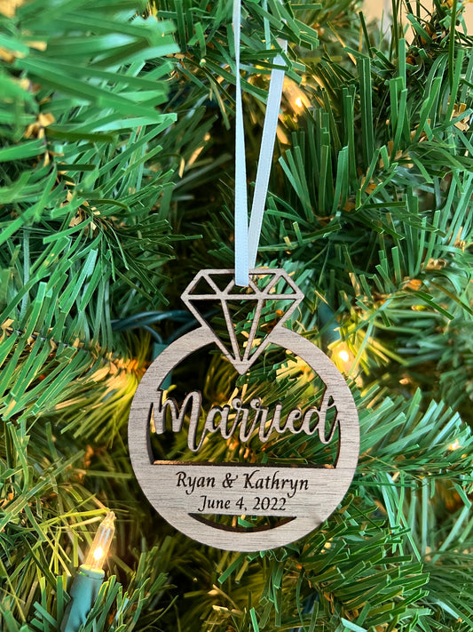 Personalized Married Ornament