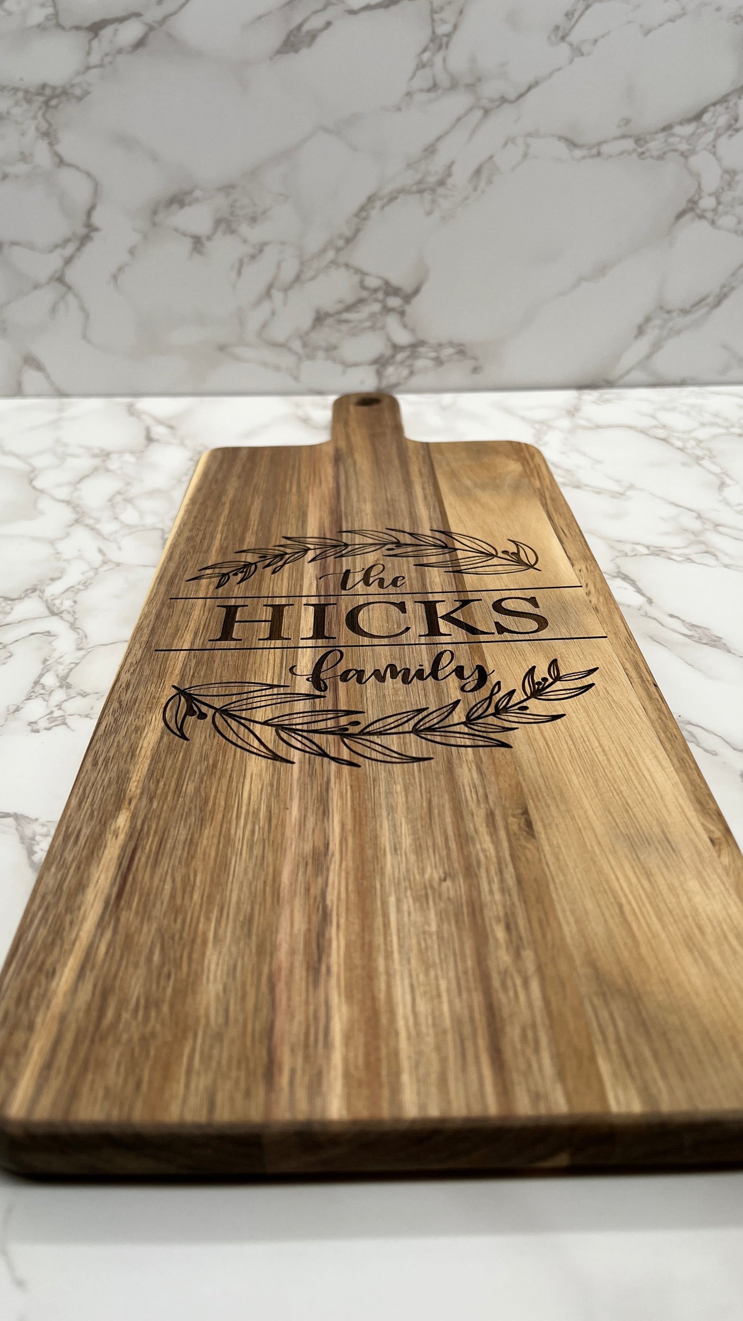 Personalized Cutting Boards and Charcuterie - B-1: 7.25" x 20.5" Acacia