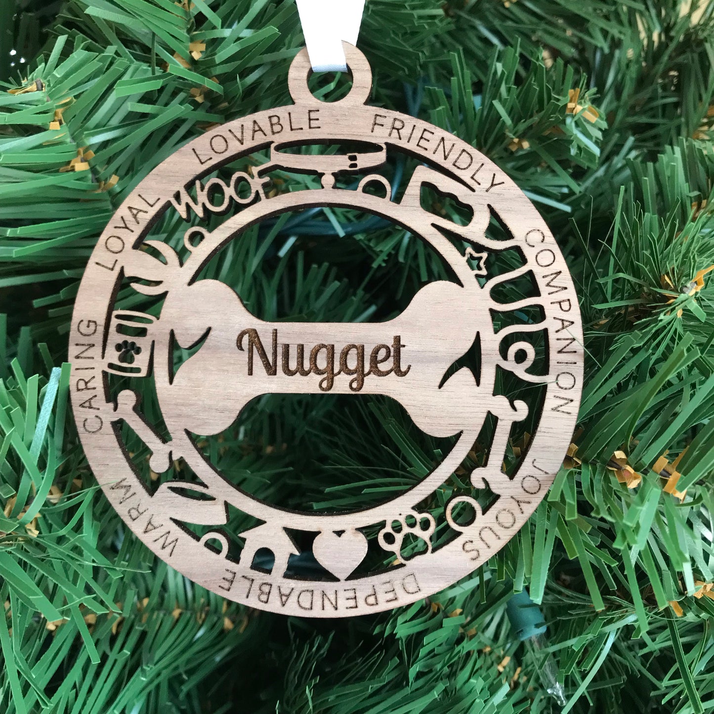 Personalized Dog Ornament / Paw Print Ornament / Memorial Dog Ornament