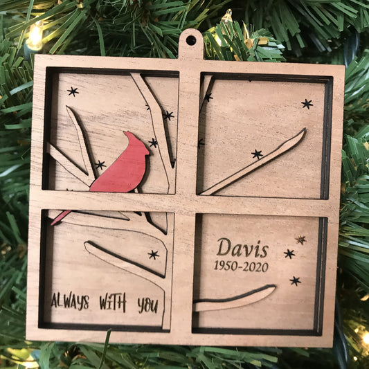 Personalized Cardinal Remembrance Ornaments